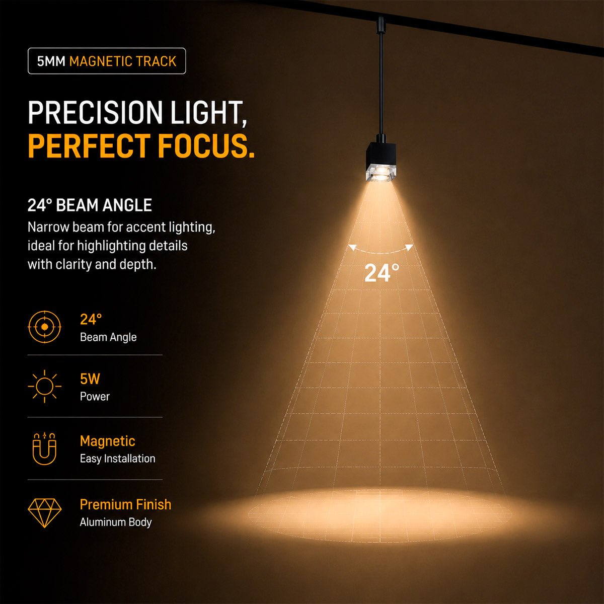 Suspension LED 5 W pour rail magnétique 5 mm — photo 4