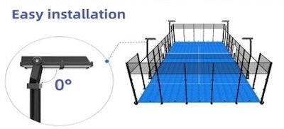 Exemple d'installation SEIPRO pour terrain de padel