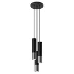 Suspension LOOPEZ 3P noir et chrome SL.0943, photo officielle Sollux