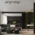 Ambiance intérieure avec suspension KARBON 1 vert olive