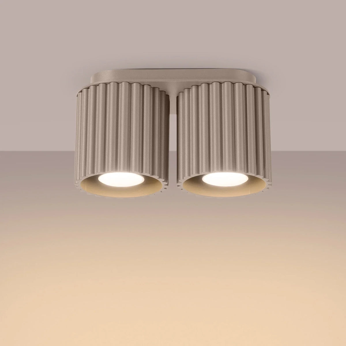 Plafonnier AURA 2 taupe GU10 SL.1815 — photo fournisseur HD